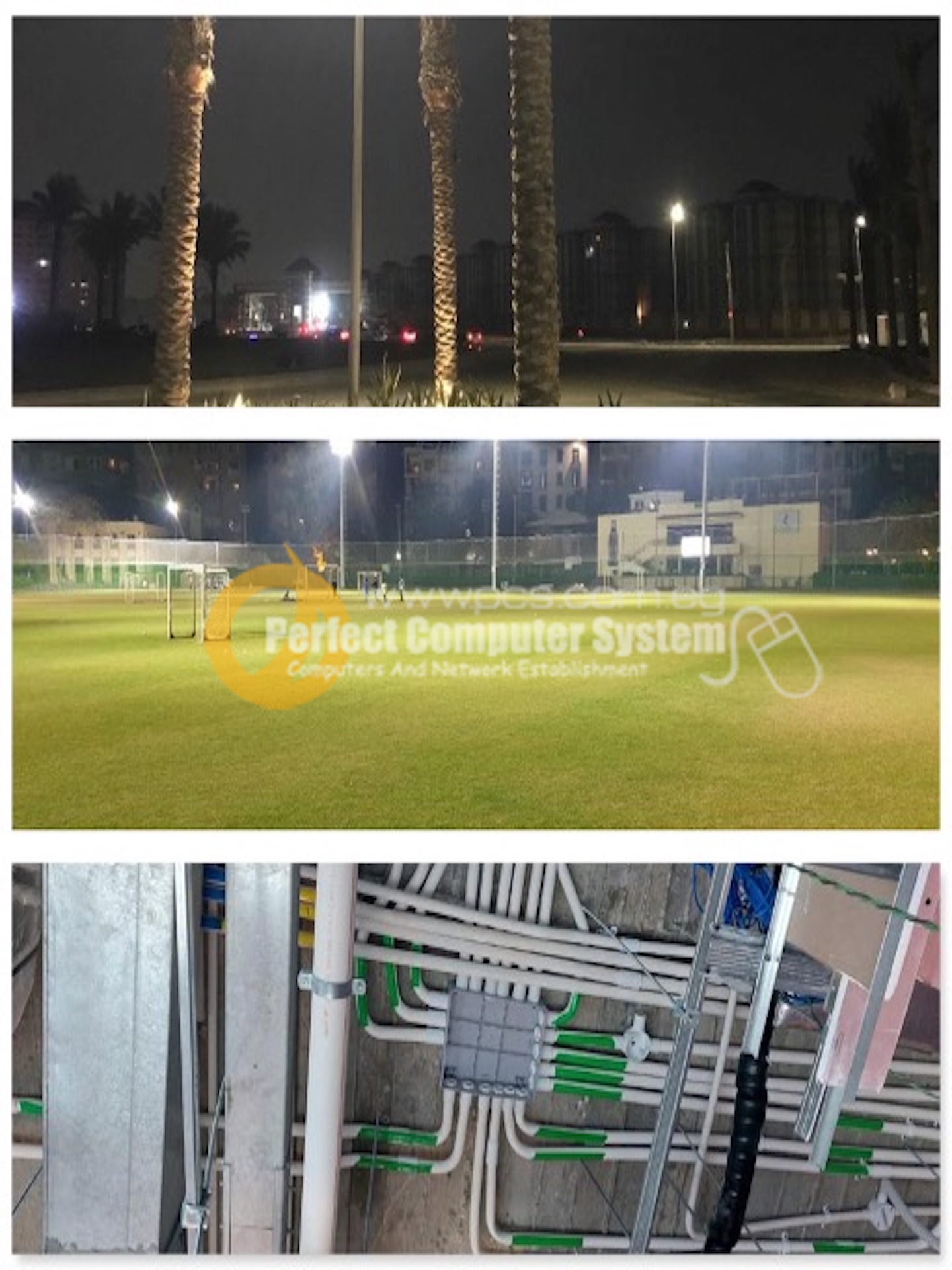 Outdoor lighting project photographs